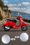 Vespa Tüm Modeller İle Uyumlu Gidon Aynası Gümüş