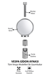 Vespa Tüm Modeller İle Uyumlu Gidon Denge Aynası Gümüş