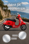 Vespa Tüm Modeller İle Uyumlu Gidon Denge Aynası Gümüş
