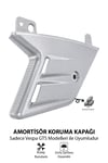 Vespa Uyumlu Amortisör Koruma Kapağı GTS Cnc Gümüş