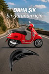 Vespa Uyumlu Ducktail Arka Spoiler Cnc Siyah