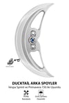 Vespa Uyumlu Ducktail Arka Spoiler Cnc Gümüş