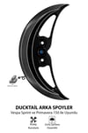 Vespa Uyumlu Ducktail Arka Spoiler Cnc Siyah