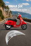 Vespa Uyumlu Ducktail Arka Spoiler Cnc Gümüş