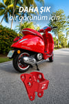 Vespa Uyumlu Motor Bağlantı Aparatı Cnc Kırmızı