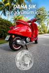 Vespa Uyumlu Varyatör Koruma Fanı Primavera Cnc Gümüş