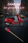Vespa Uyumlu Yağ Çubuğu 2014-2026 Cnc Kırmızı