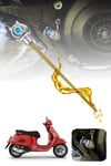 Vespa Uyumlu Yağ Çubuğu 2014-2026 Cnc Gümüş