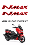 Yamaha Nmax Uyumlu Logo Sticker 2021-2026 Kırmızı