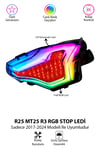 Yamaha R25 MT25 R3 Uyumlu Rgb Far Stop 2017-2024 Telefon Kontrollü Kayar Sinyalli