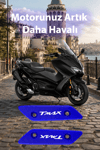 Yamaha Tmax Uyumlu Ayna Yuva Kapaması 2020-2026 Cnc Mavi