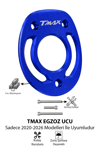Yamaha Tmax Uyumlu Egzoz Ucu 2020-2026 Cnc Mavi