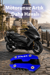 Yamaha Tmax Uyumlu Kaz Ayağı Koruyucu Seti 2020-2026 Cnc Mavi
