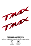 Yamaha Tmax Uyumlu Logo Sticker 2021-2026 Kırmızı