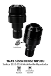 Yamaha Tmax Uyumlu Motosiklet Gidon Denge Topuzu Vidalı Cnc Siyah