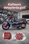 Yamaha Xmax Debriyaj Kapağı 2021-2026 Cnc Gümüş-Kırmızı