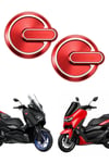 Yamaha Xmax Nmax Uyumlu 2 Adet Cnc Logo Kırmızı
