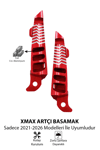 Yamaha Xmax Uyumlu Artçı Basamak 2021-2026 Cnc Kırmızı