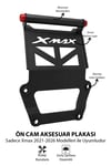Yamaha Xmax Uyumlu Ayarlanabilir Ön Cam Aksesuar Bar 2021-2026 Siyah