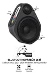 Yamaha Xmax Uyumlu Bluetooth Hoparlör Seti 2021-2026 Siyah