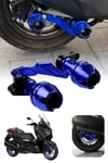 Yamaha Xmax Uyumlu Egzoz Koruma Takozu Cnc Mavi