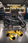 Yamaha Xmax Uyumlu Egzoz Koruma Takozu Cnc Gold
