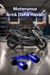 Yamaha Xmax Uyumlu Egzoz Koruma Takozu Cnc Mavi