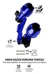 Yamaha Xmax Uyumlu Egzoz Koruma Takozu Cnc Mavi