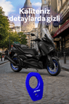 Yamaha Xmax Uyumlu Egzoz Ucu 2021-2024 Cnc Mavi