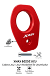 Yamaha Xmax Uyumlu Egzoz Ucu 2021-2026 Cnc Kırmızı
