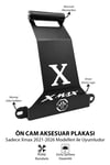 Yamaha Xmax Uyumlu Ön Cam Aksesuar Bar 2021-2026 Siyah