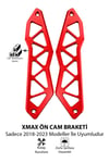 Yamaha Xmax Uyumlu Ön Cam Braketi 2018-2023 Cnc Kırmızı