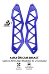 Yamaha Xmax Uyumlu Ön Cam Braketi 2018-2023 Cnc Mavi