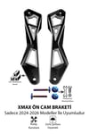 Yamaha Xmax Uyumlu Ön Cam Braketi 2024-2026 Cnc Siyah