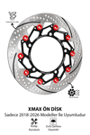Yamaha Xmax Uyumlu Ön Fren Disk V2 2018-2026 Cnc Kırmızı