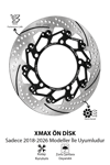 Yamaha Xmax Uyumlu Ön Fren Disk V2 2018-2026 Cnc Siyah