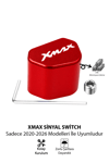 Yamaha Xmax Uyumlu Sinyal Switch 2020-2026 Cnc Kırmızı