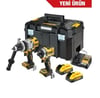 DEWALT 18V XR 5.0AH Lİ-ON PREMIUM POWERSTACK KÖMÜRSÜZ İKİZ KİT DCK2200H2T