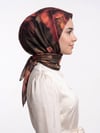 Desenli Pamuk Eşarp - Amber