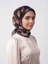Desenli Pamuk Eşarp - Moka