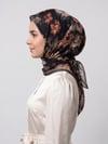 Desenli Pamuk Eşarp - Moka