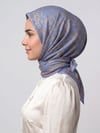 Düz Mavi Eşarp - Deniz