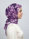 Lila Çiçek Desenli Eşarp - Susen