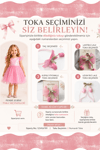Elsa Kar Taneli Simli Prenses Elbise - Pembe