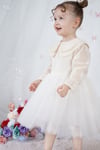 Kız Bebek Elbise Dantelli Vintage Bebe Yaka Doğum Günü Düğün Özel gün Parti Abiye Kız Bebek Elbise