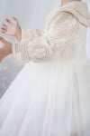 Kız Bebek Elbise Dantelli Vintage Bebe Yaka Doğum Günü Düğün Özel gün Parti Abiye Kız Bebek Elbise