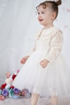 Kız Bebek Elbise Dantelli Vintage Bebe Yaka Doğum Günü Düğün Özel gün Parti Abiye Kız Bebek Elbise
