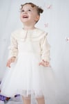 Kız Bebek Elbise Dantelli Vintage Bebe Yaka Doğum Günü Düğün Özel gün Parti Abiye Kız Bebek Elbise