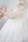 Kız Bebek Elbise Dantelli Vintage Bebe Yaka Doğum Günü Düğün Özel gün Parti Abiye Kız Bebek Elbise
