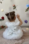 Kız Bebek Elbise Kısa Kollu Tüllü Tütü Özel Gün Parti Doğum Günü Düğün Prenses Kız Çocuk Elbise